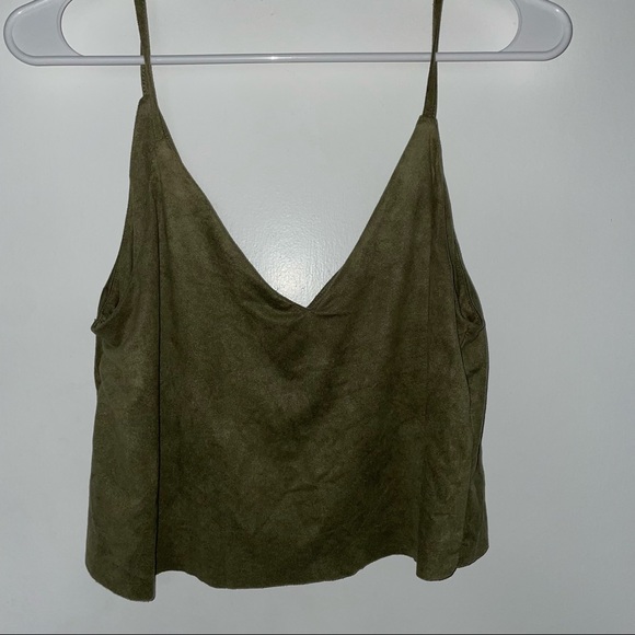 FOREVER 21 CAMI TANK TOP SIZE S ARMY GREEN - Picture 5 of 5